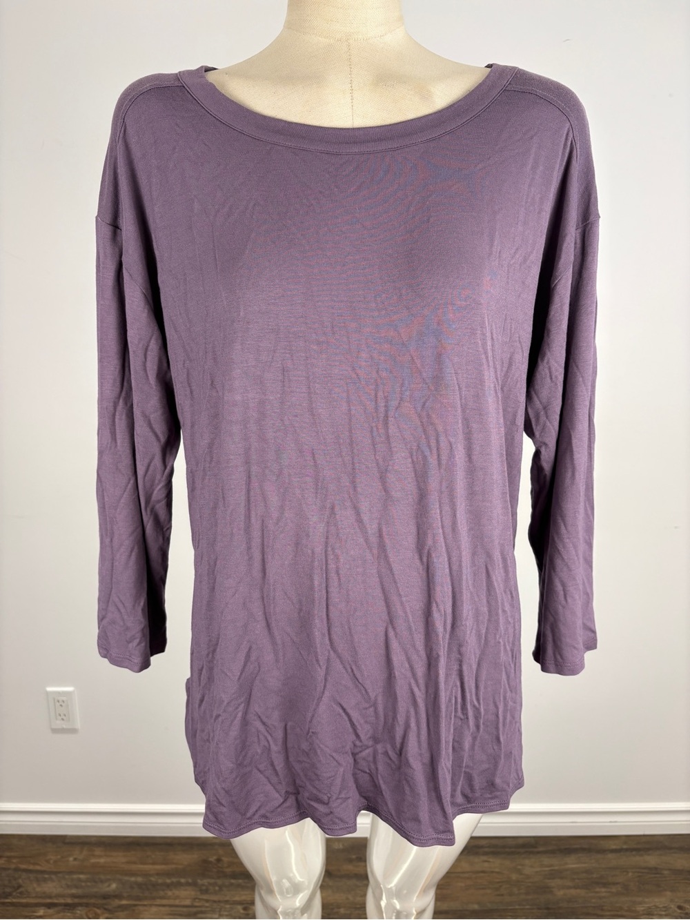 K&C Kim & Cami Purple Rayon Spandex Ultra Soft Tee Top XL